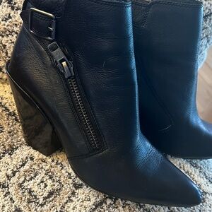 NWOT ASH Black Leather Ankle Boots